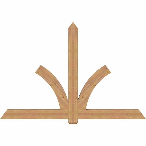 Ekena Millwork Redmond Smooth Timber Gable Bracket, Western Red Cedar, 84"W x 56"H x 3 1/2"D x 5 1/2"F, 16/12 Pitch GBW084X56X0406RED00SWR - main